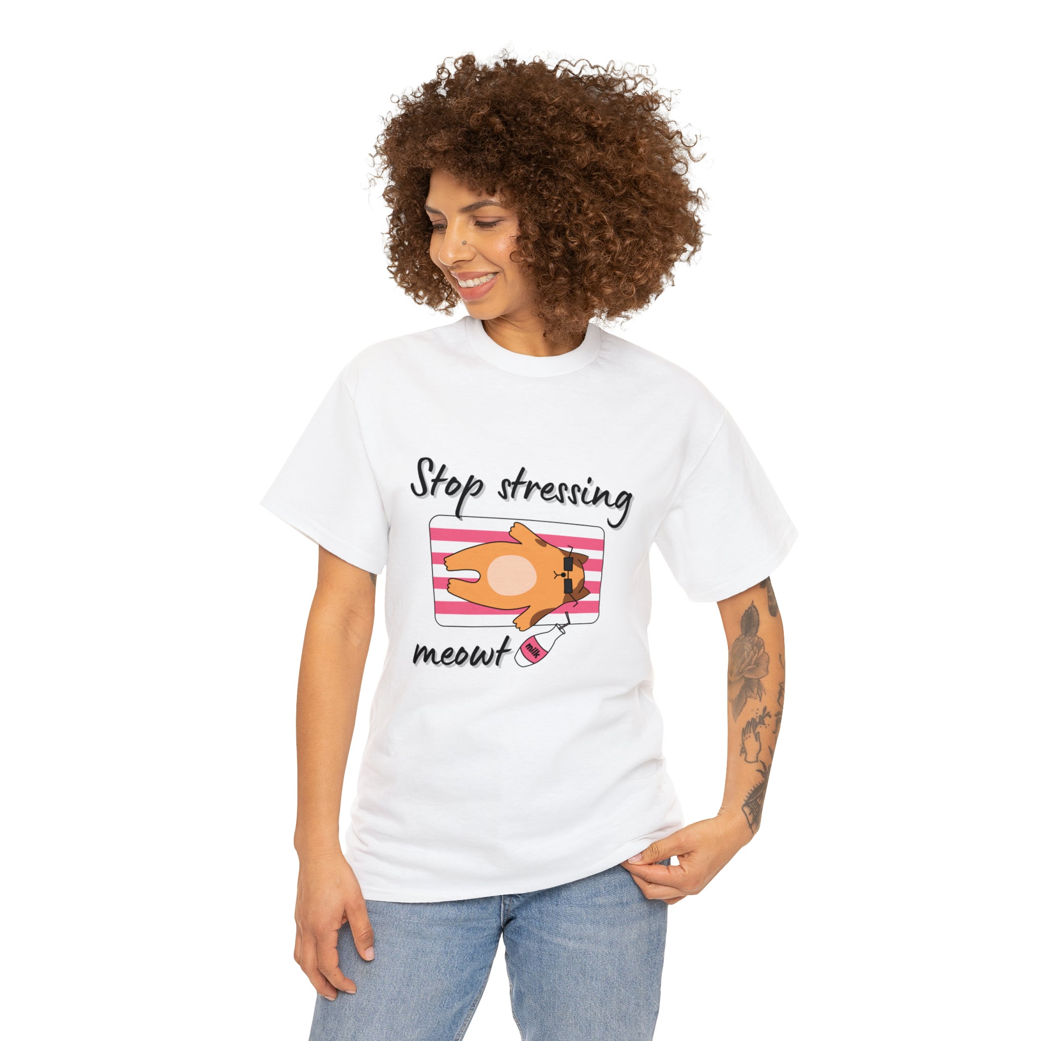 Stop stressing meowt Tshirt